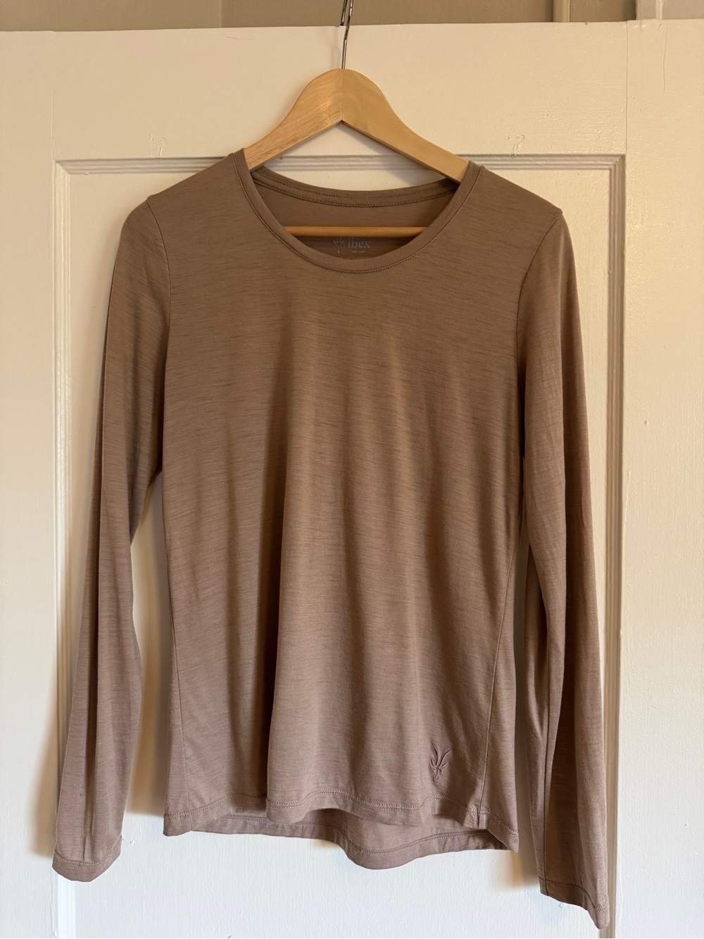 Ibex 24 hour wool top in hazelnut
